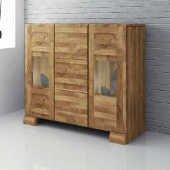 Salerno-Geschäft -Salerno-Geschäft massivholz sideboard wildeiche geoelt glas landhaus vaskov 01